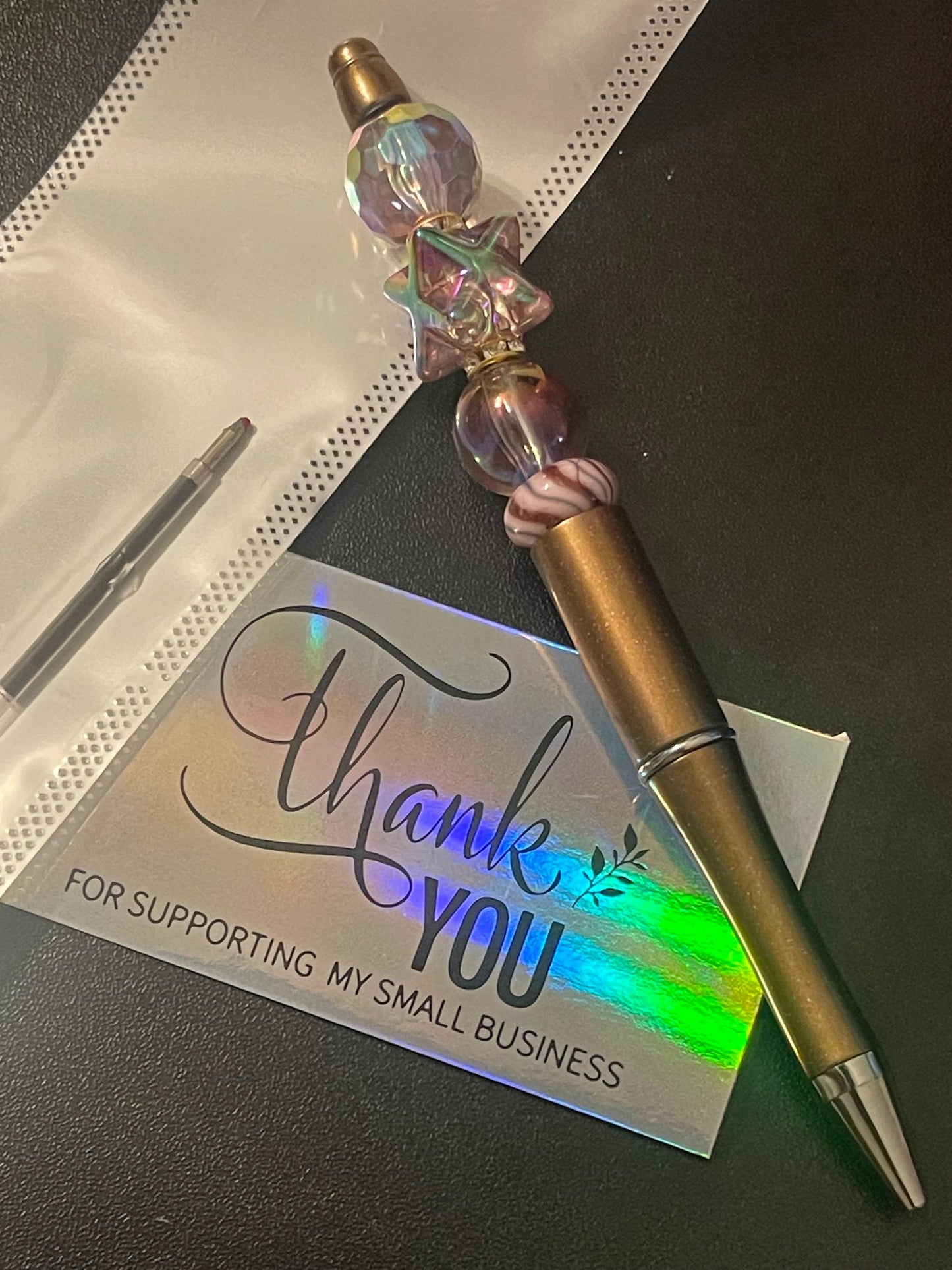 Gold Beaded Pens