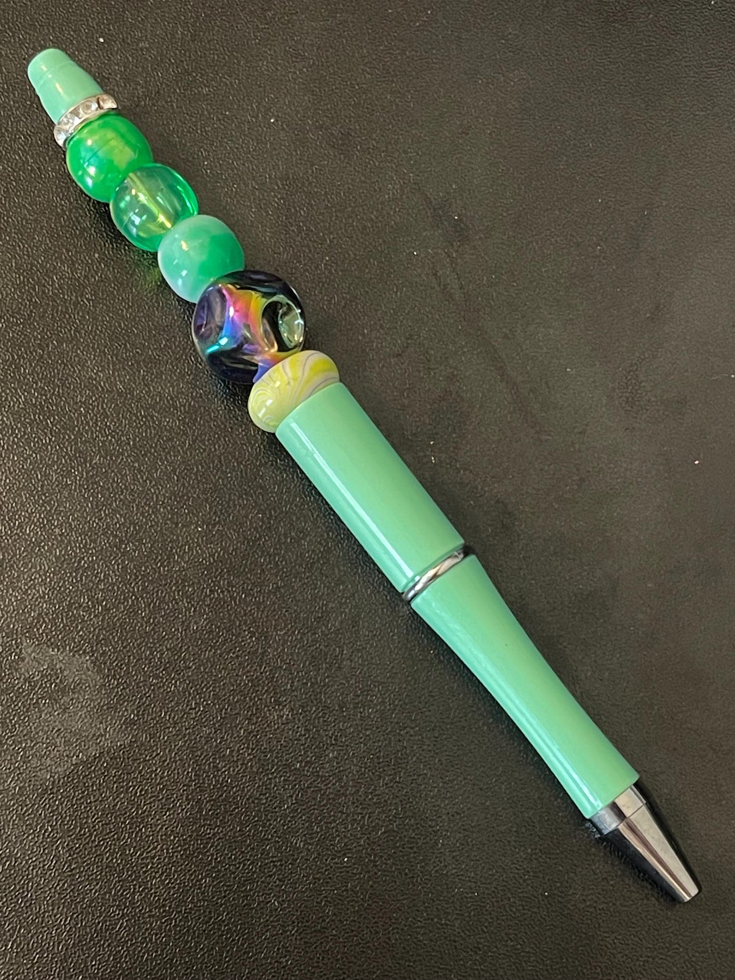Green Beaded Pens