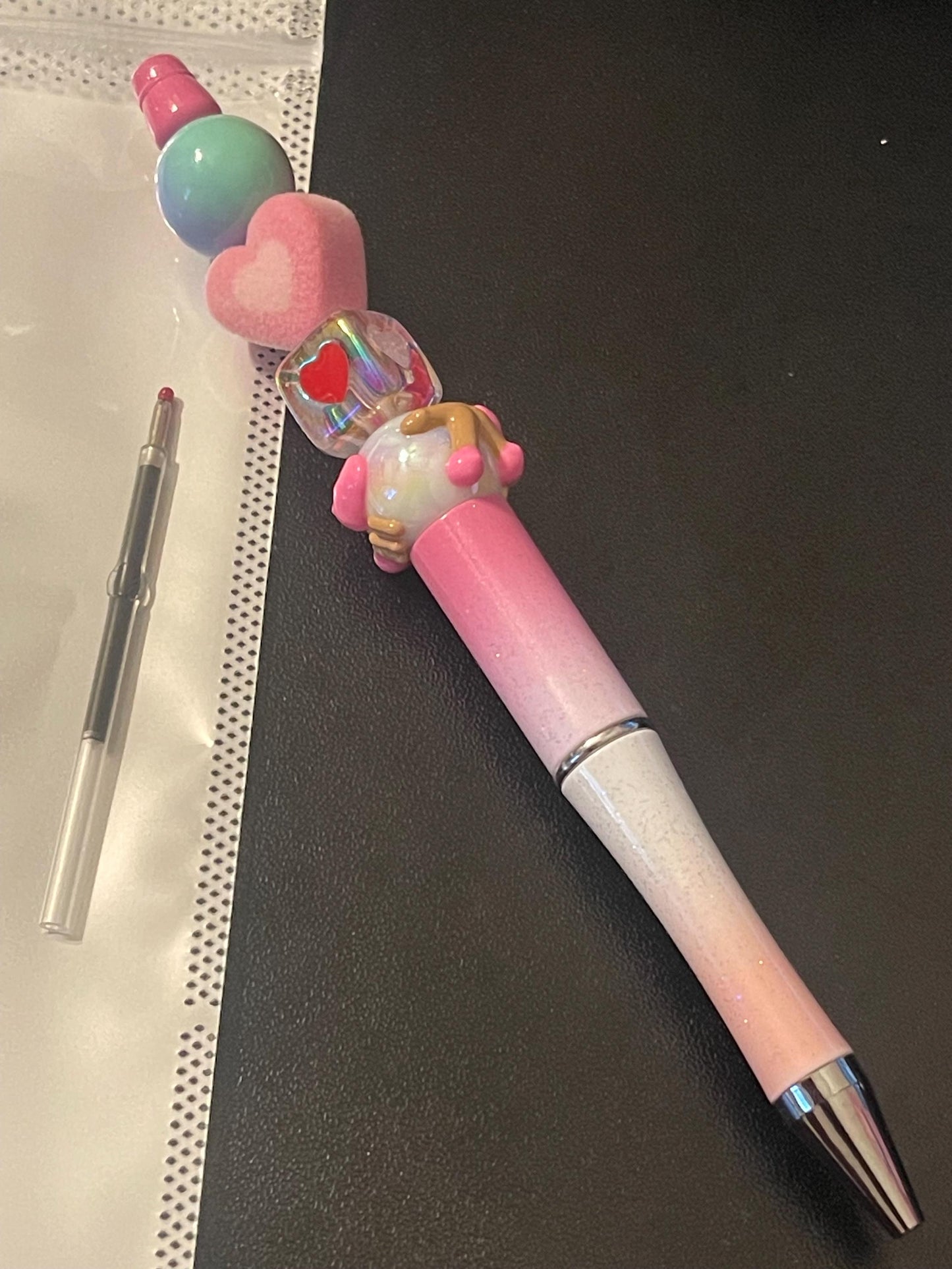 Pink Beaded Pens