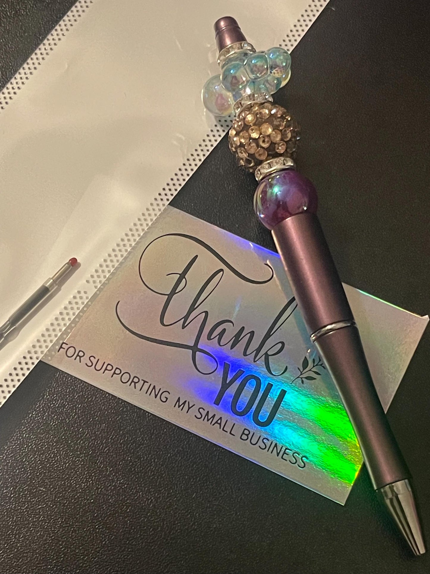 Purple Beaded Pens