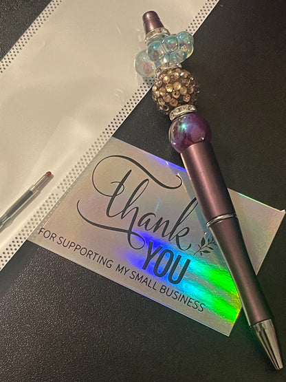 Purple Beaded Pens