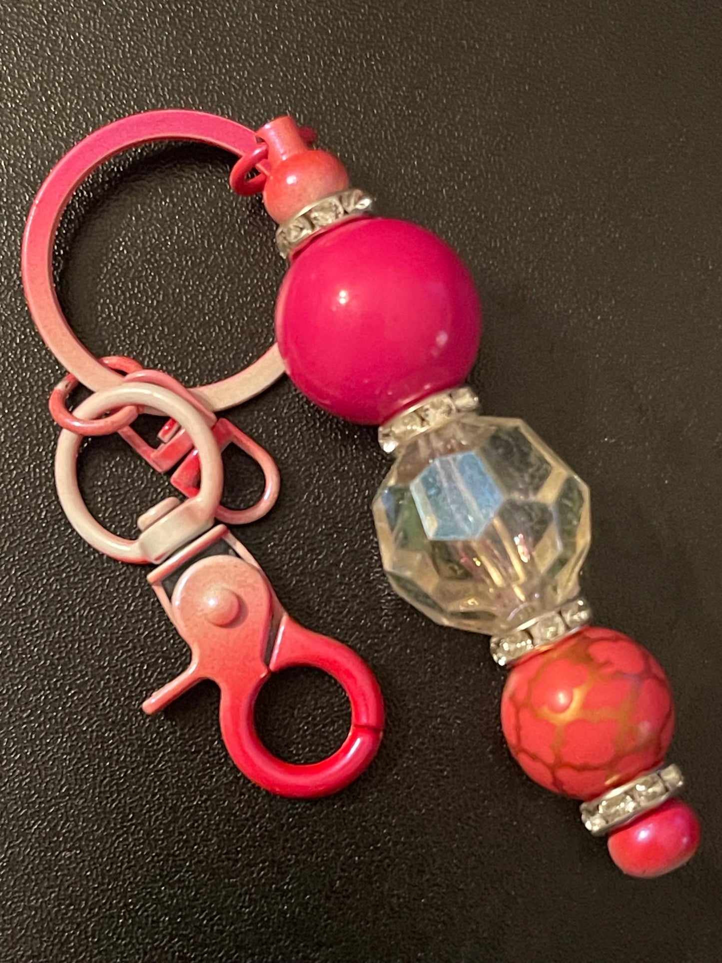 Red Beaded Keychains