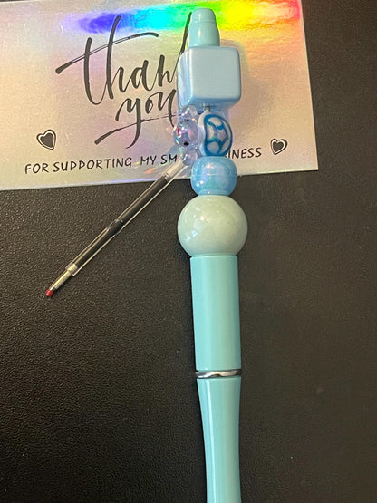 Blue Beaded Pens