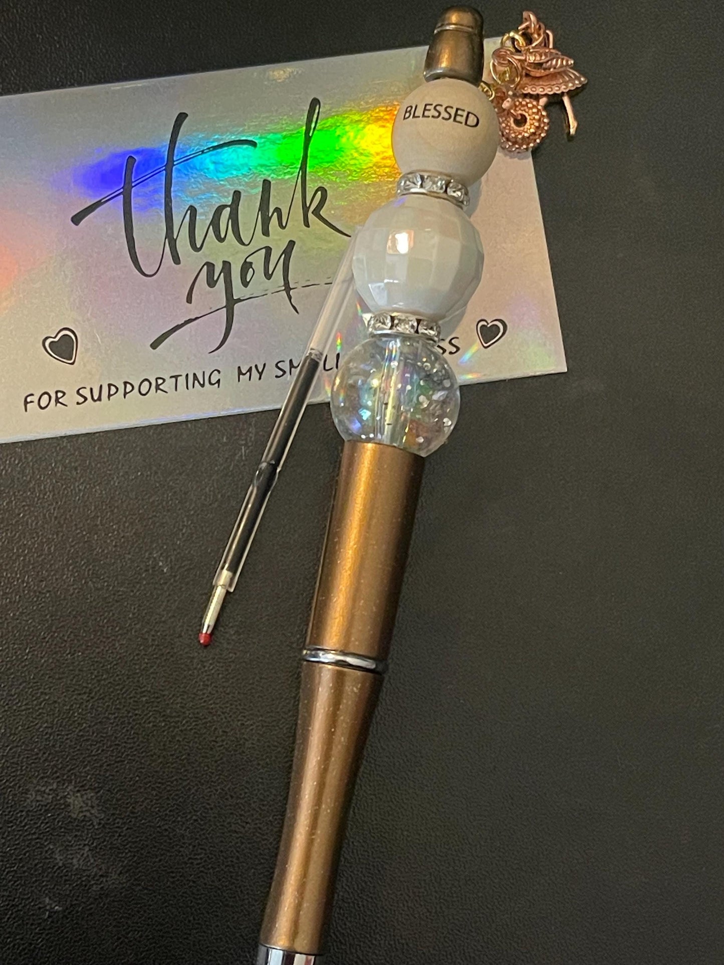 Gold Beaded Pens