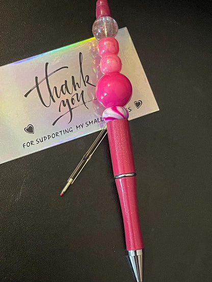 Pink Beaded Pens ext.