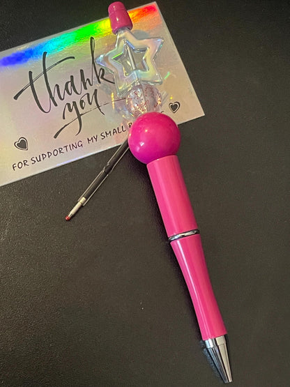 Pink Beaded Pens ext.
