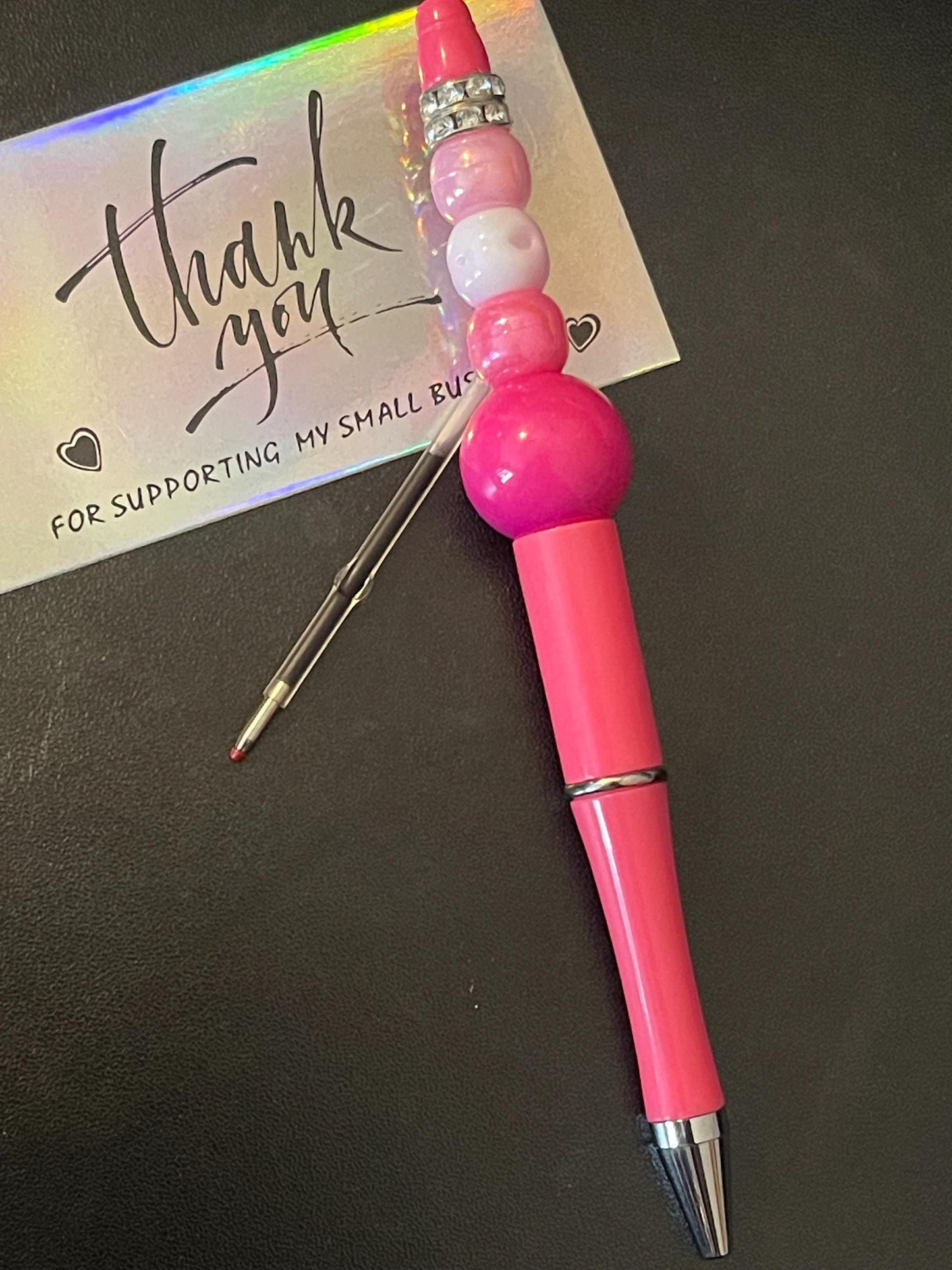 Pink Beaded Pens ext.