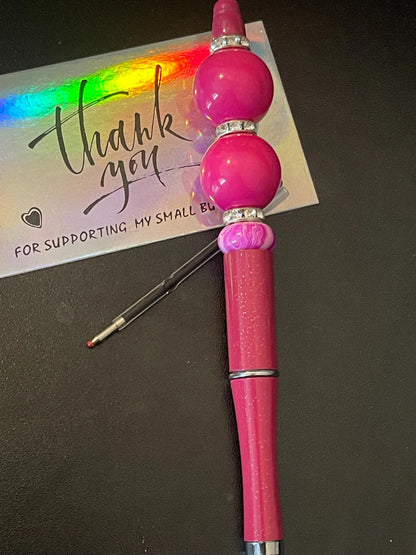 Pink Beaded Pens ext.