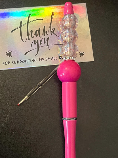 Pink Beaded Pens ext2