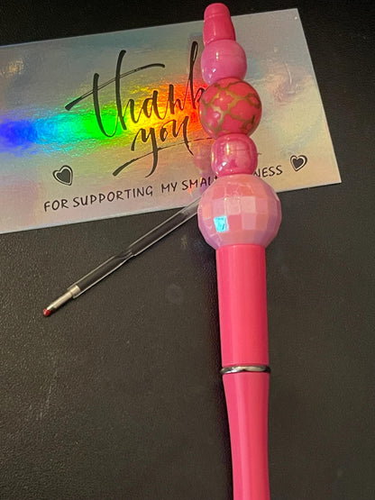 Pink Beaded Pens ext2
