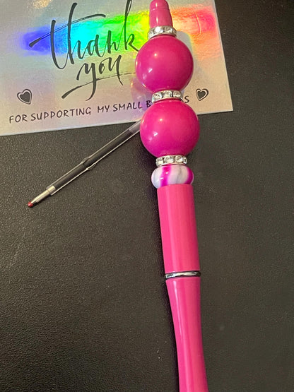 Pink Beaded Pens ext2