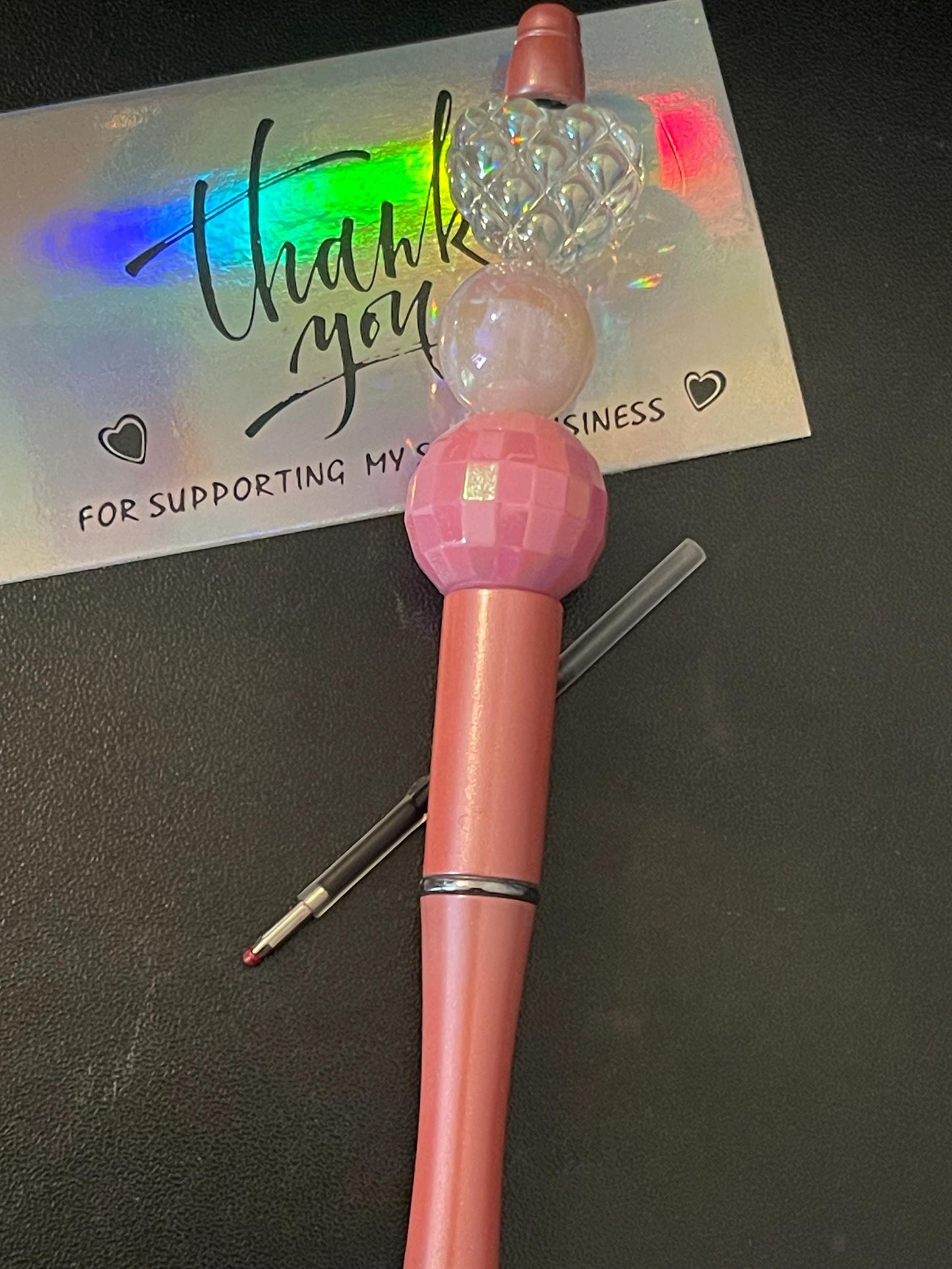 Pink Beaded Pens ext3
