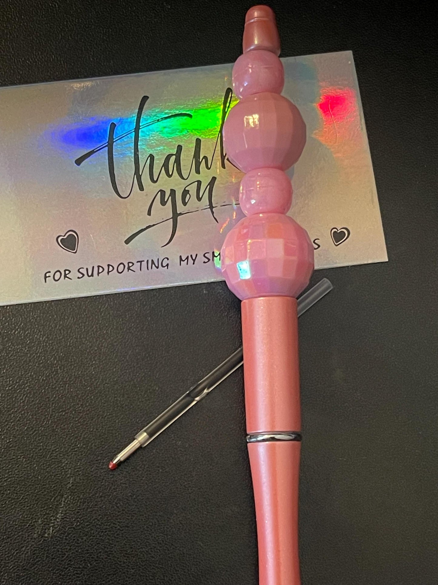 Pink Beaded Pens ext3