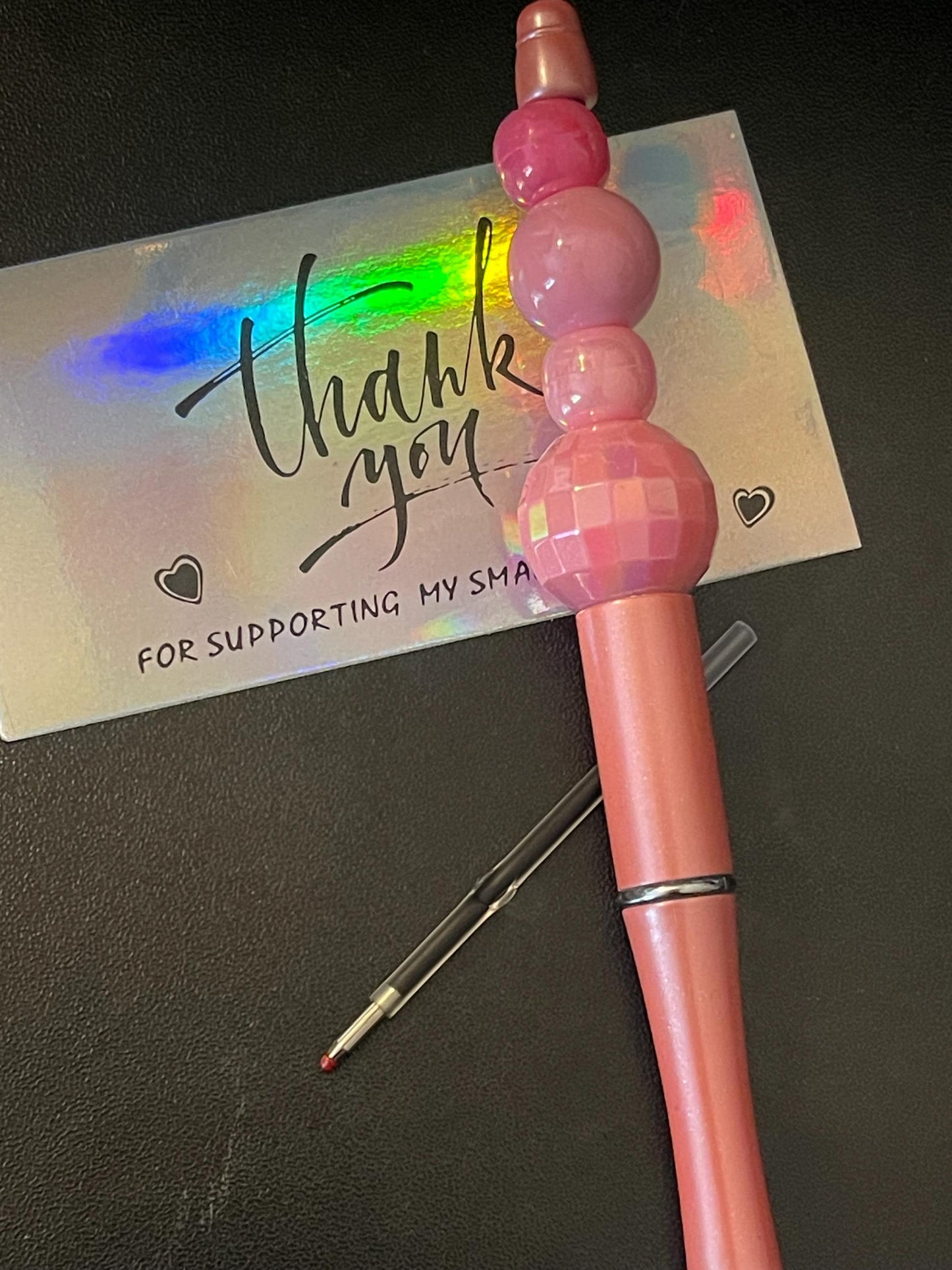 Pink Beaded Pens ext3