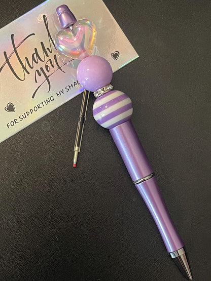 Purple Beaded Pens ext