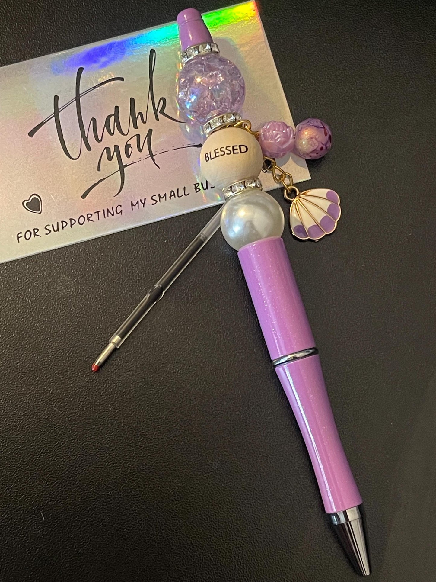 Purple Beaded Pens ext