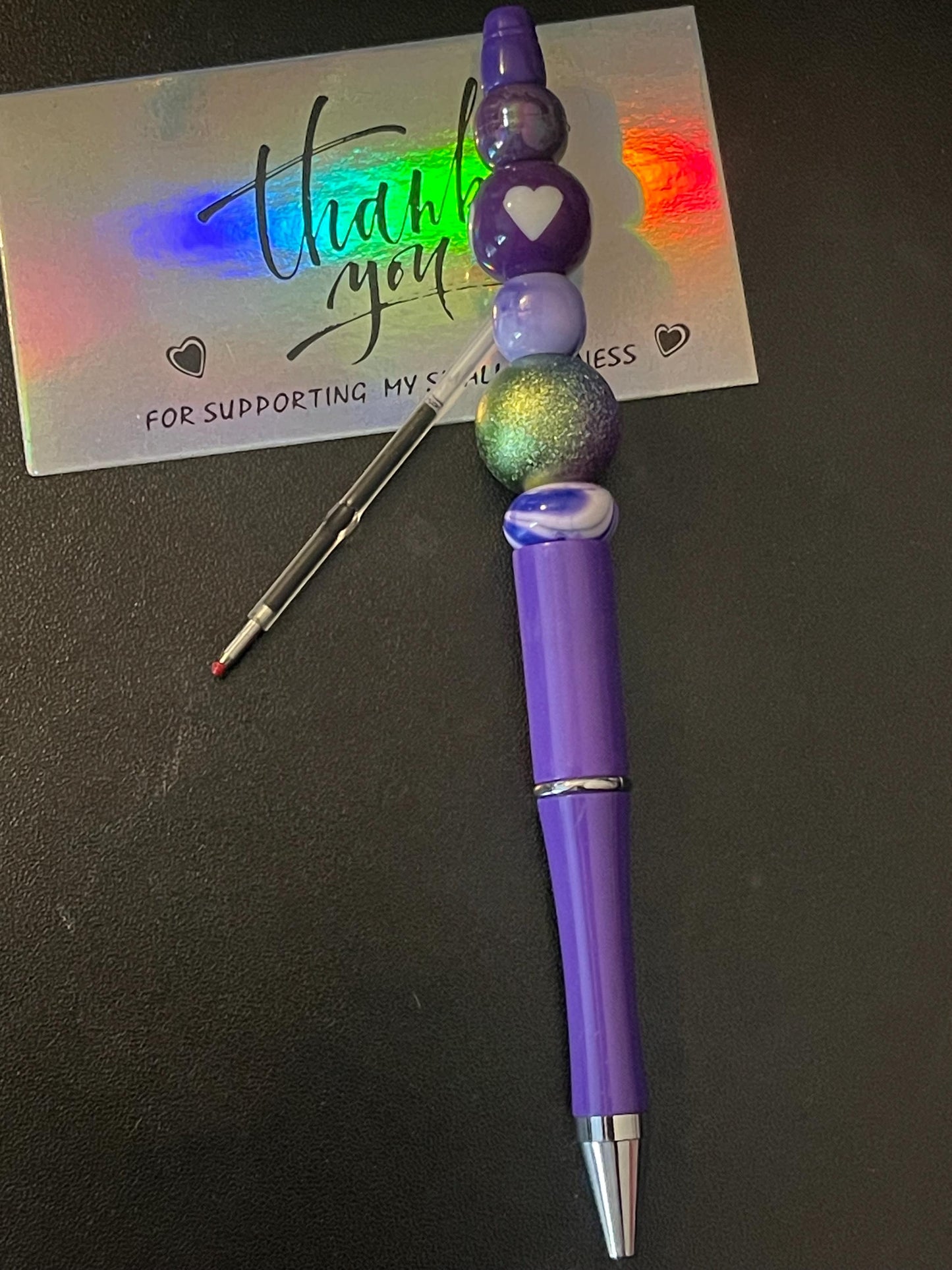 Purple Beaded Pens ext2