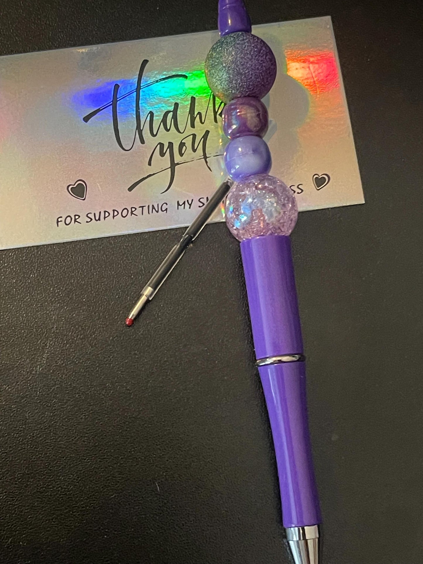 Purple Beaded Pens ext3