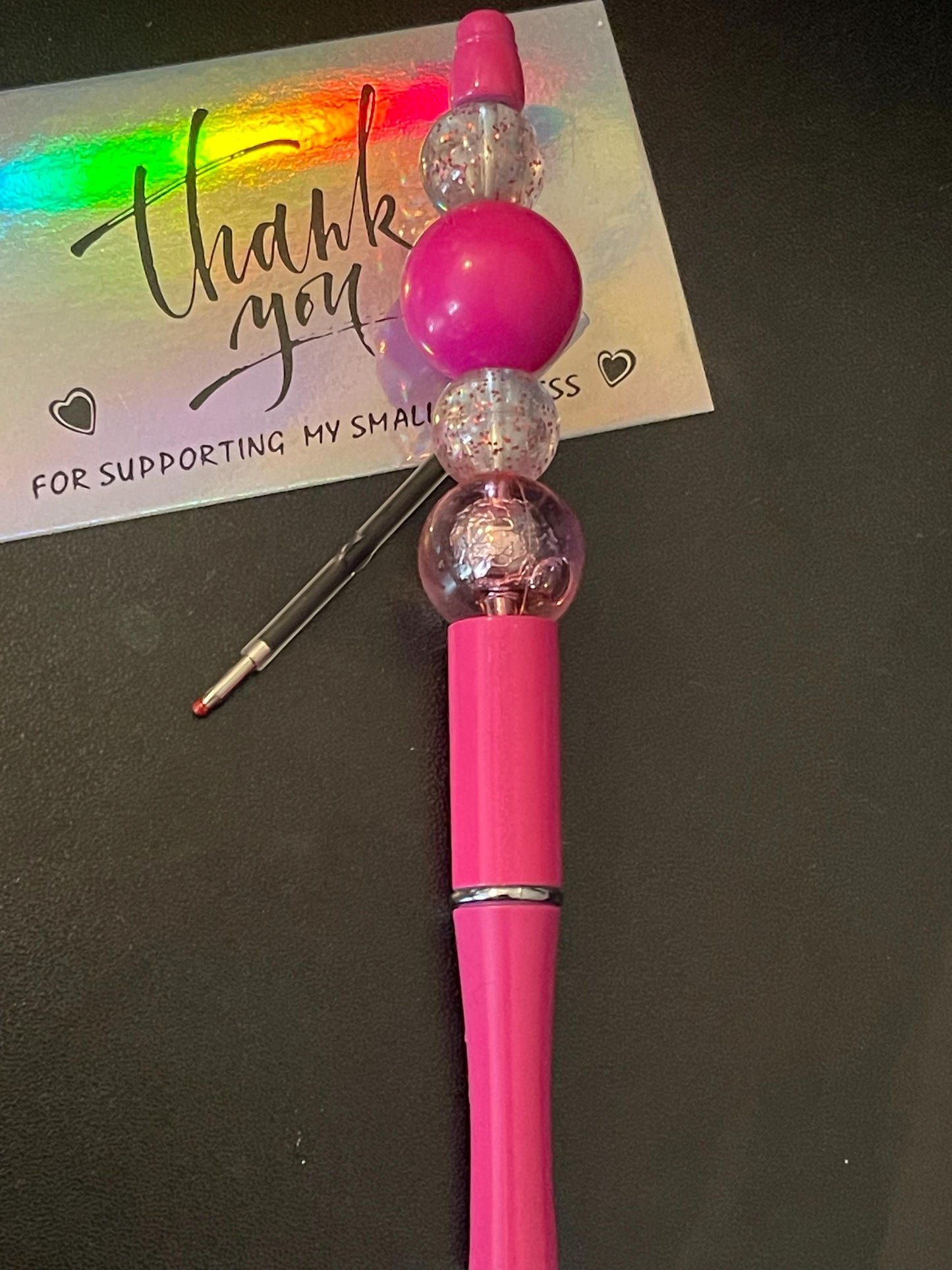 Pink Beaded Pens ext.