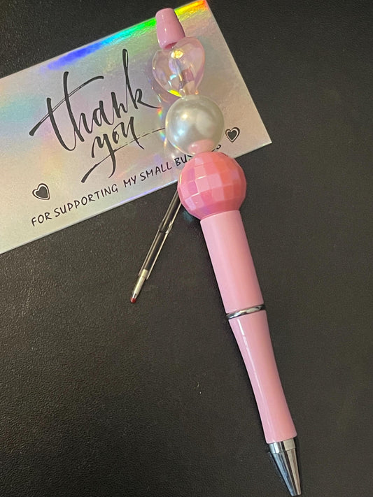 Pink Beaded Pens ext.