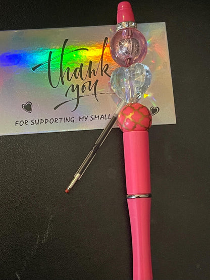 Pink Beaded Pens ext.