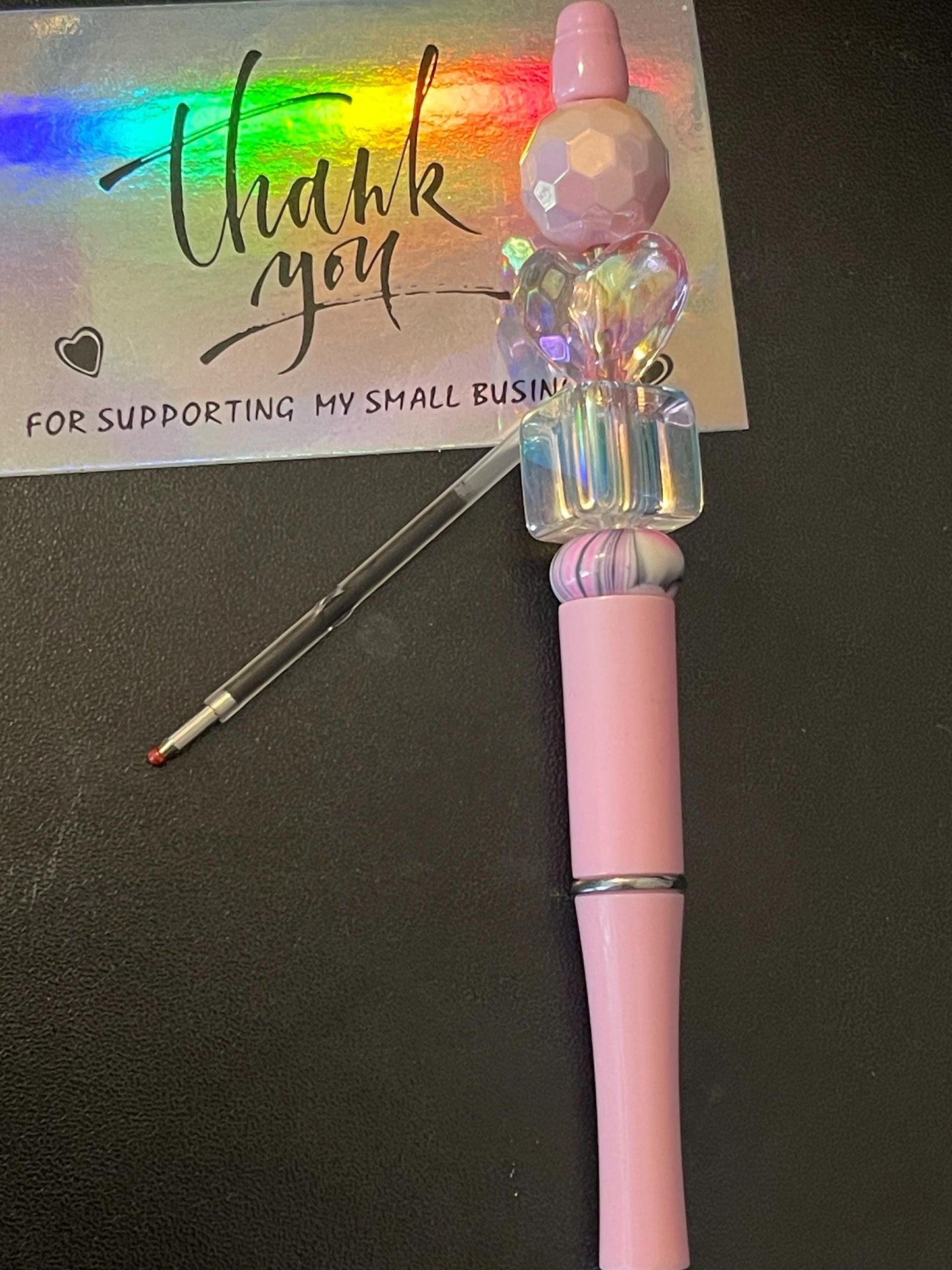 Pink Beaded Pens ext2