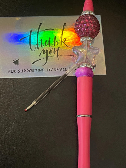Pink Beaded Pens ext2