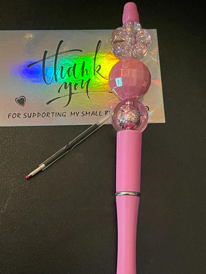 Pink Beaded Pens ext2