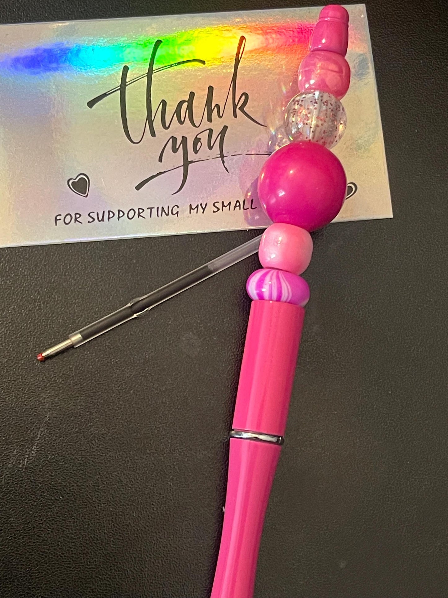 Pink Beaded Pens ext3