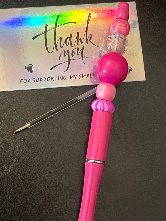 Pink Beaded Pens ext3