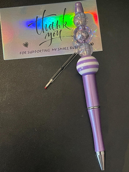 Purple Beaded Pens ext