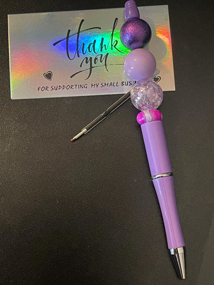 Purple Beaded Pens ext