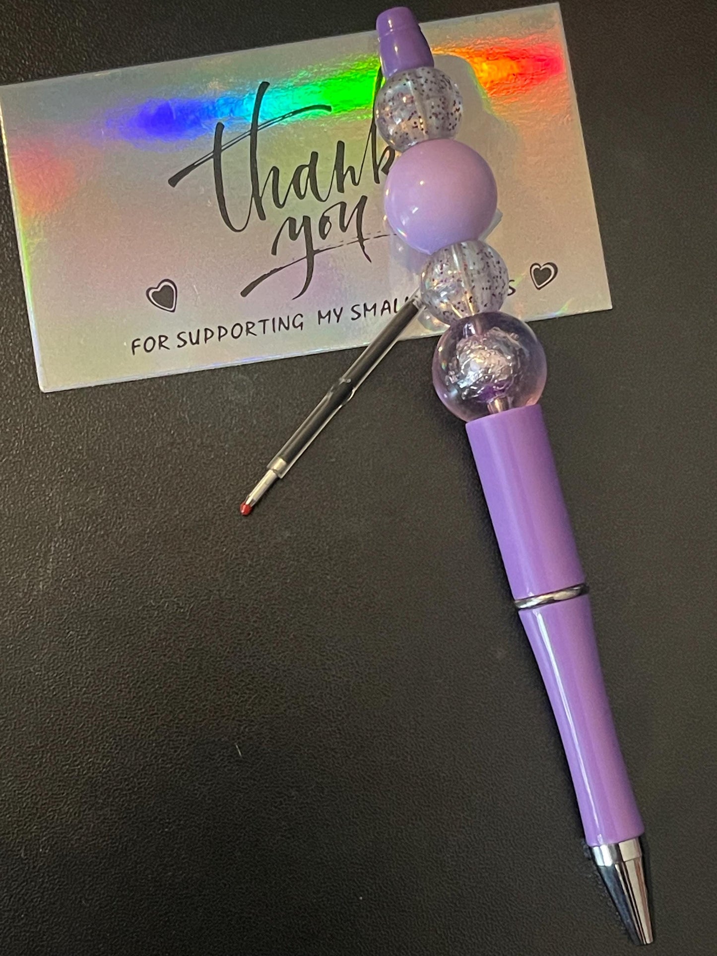 Purple Beaded Pens ext