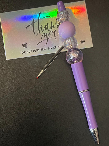 Purple Beaded Pens ext