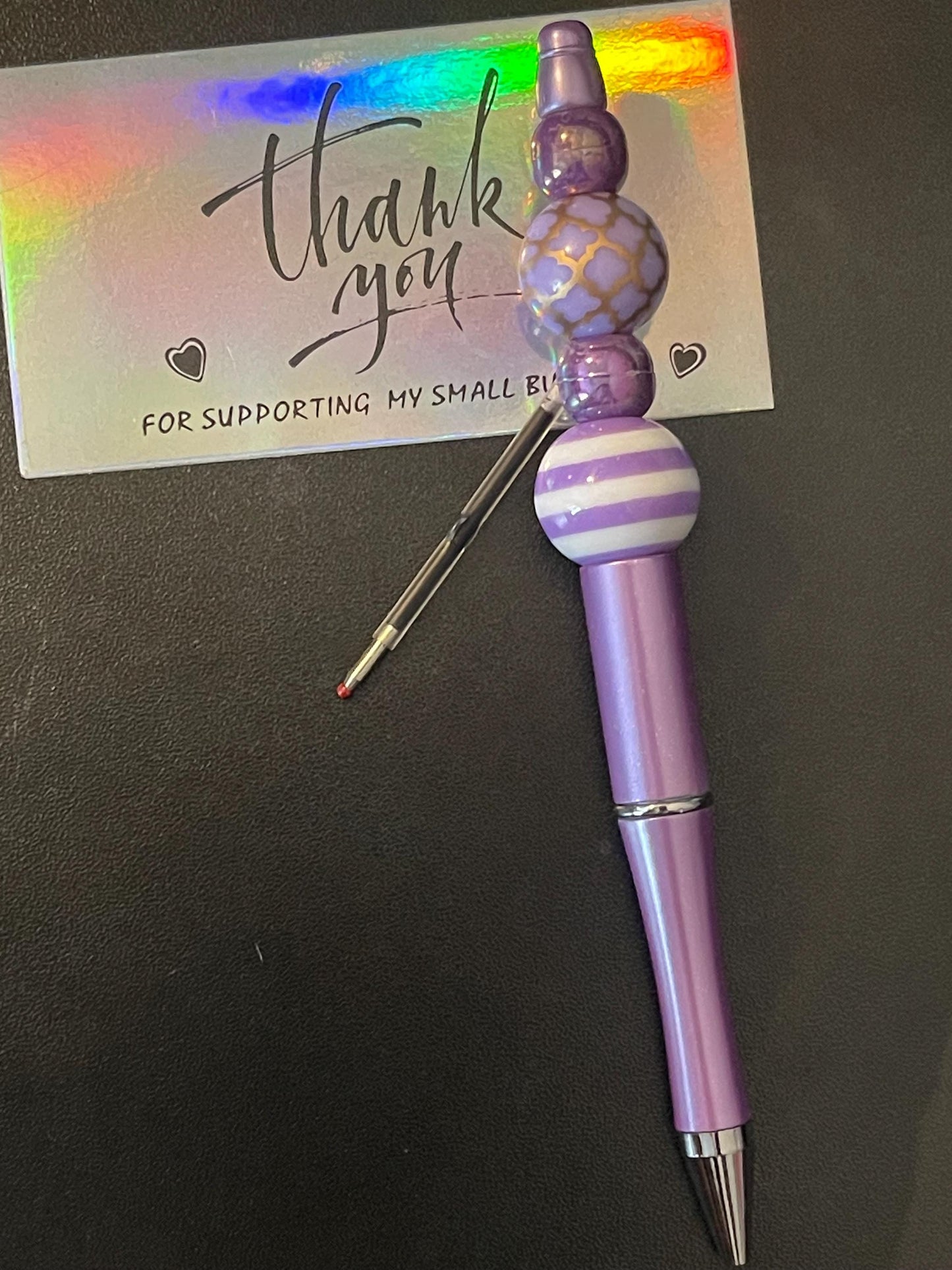 Purple Beaded Pens ext