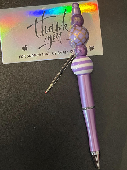 Purple Beaded Pens ext