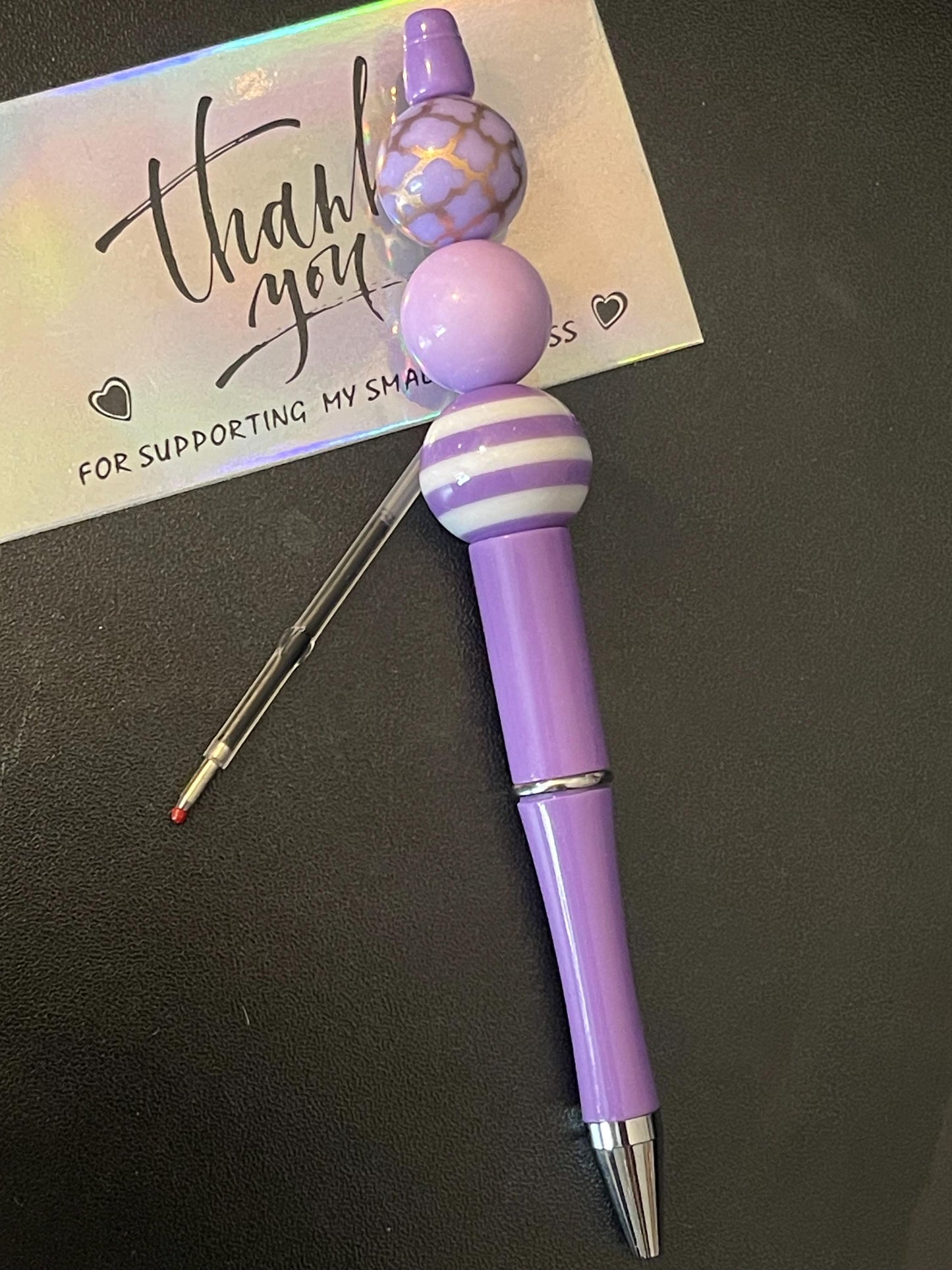 Purple Beaded Pens ext2