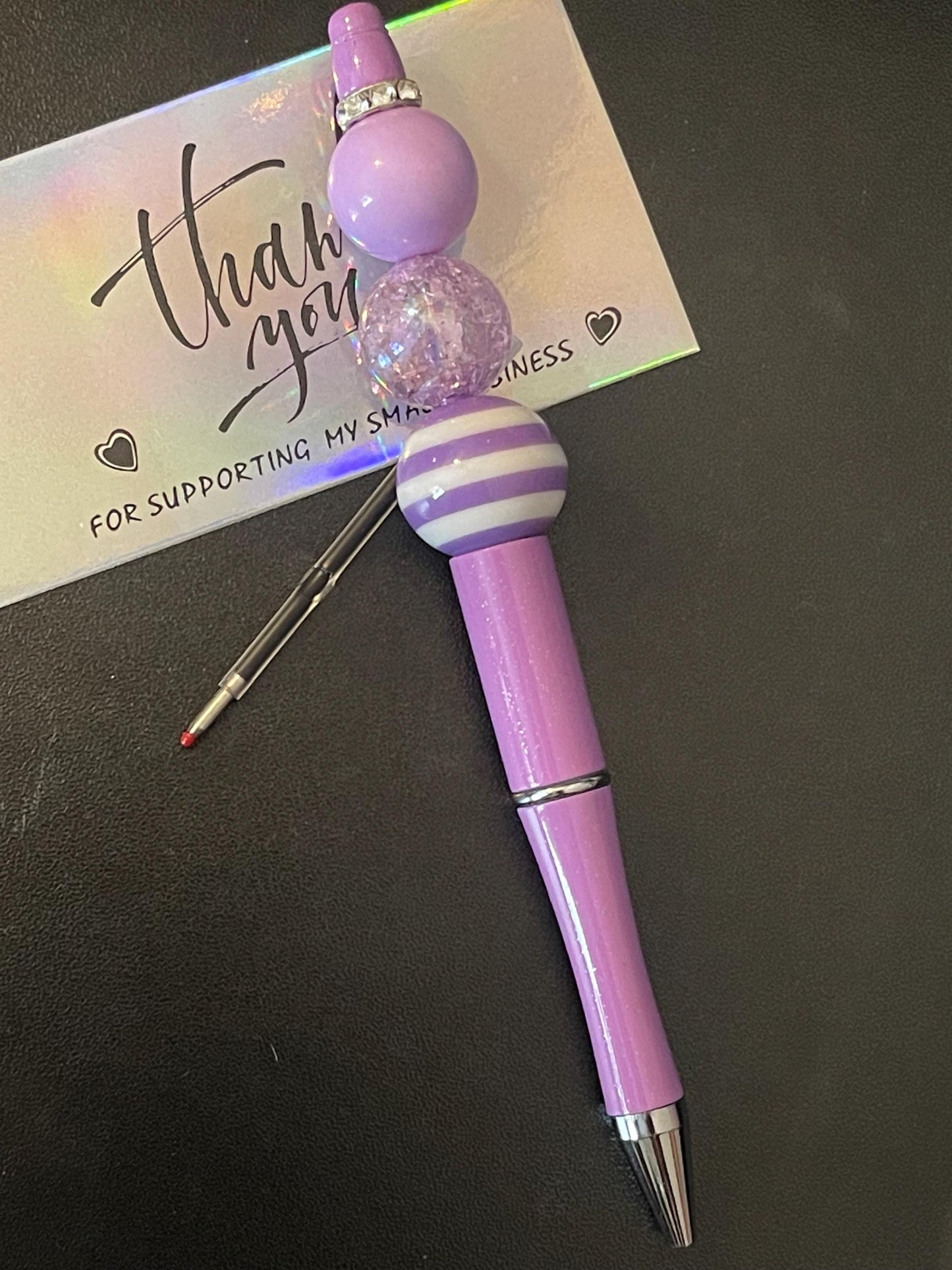 Purple Beaded Pens ext2