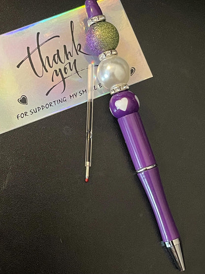 Purple Beaded Pens ext2