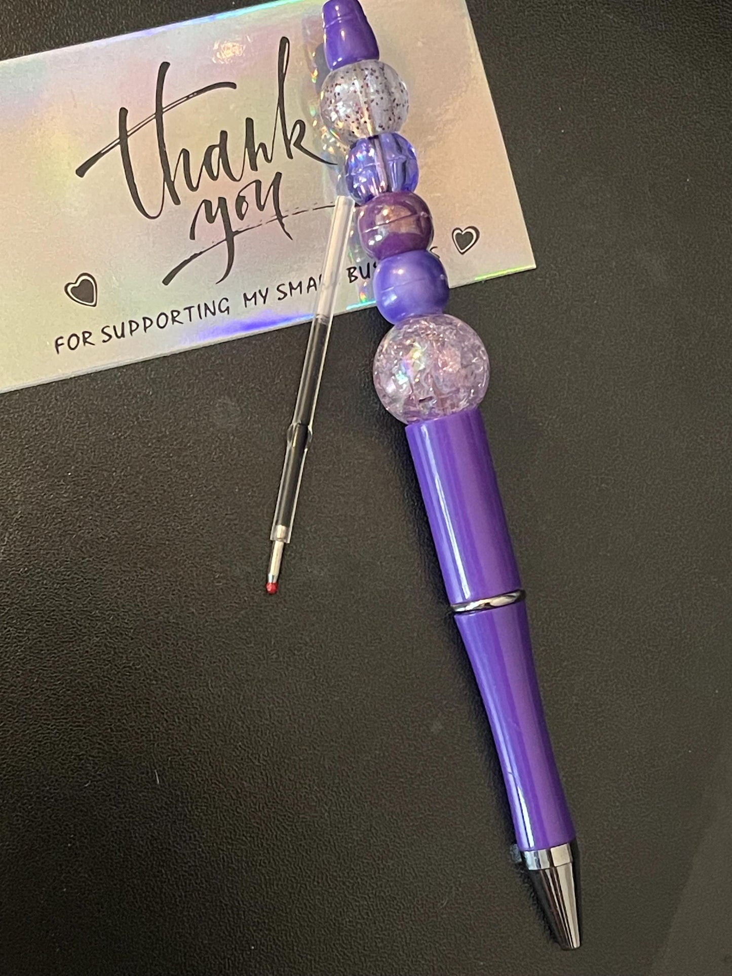 Purple Beaded Pens ext2