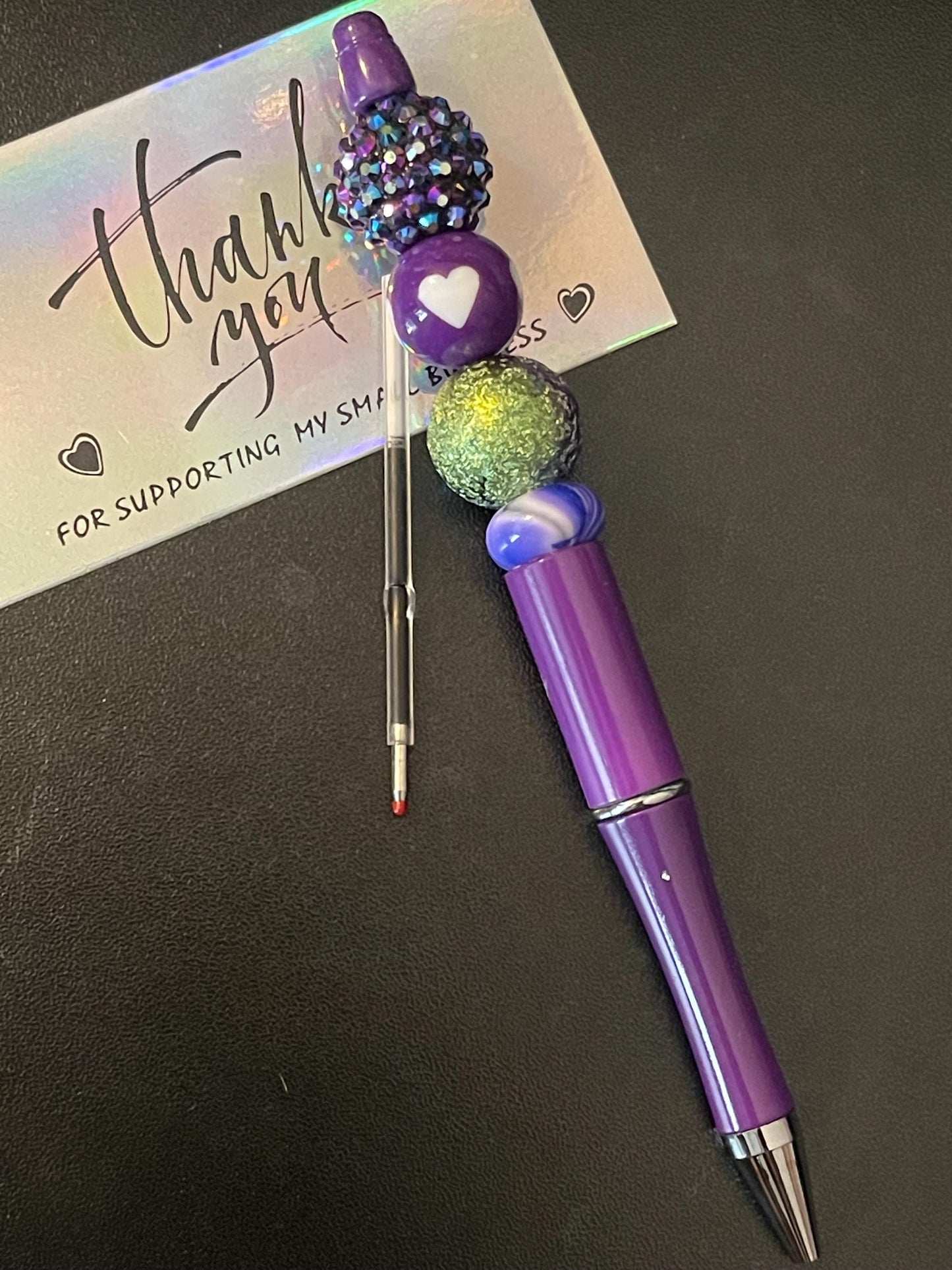 Purple Beaded Pens ext2