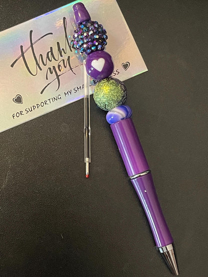 Purple Beaded Pens ext2