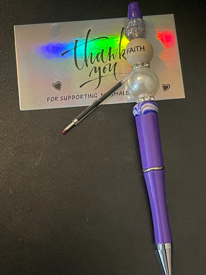 Purple Beaded Pens ext2