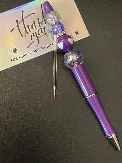 Purple Beaded Pens ext2