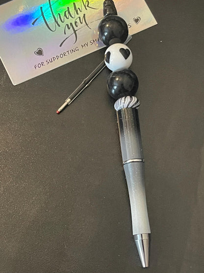 Black Beaded Pens