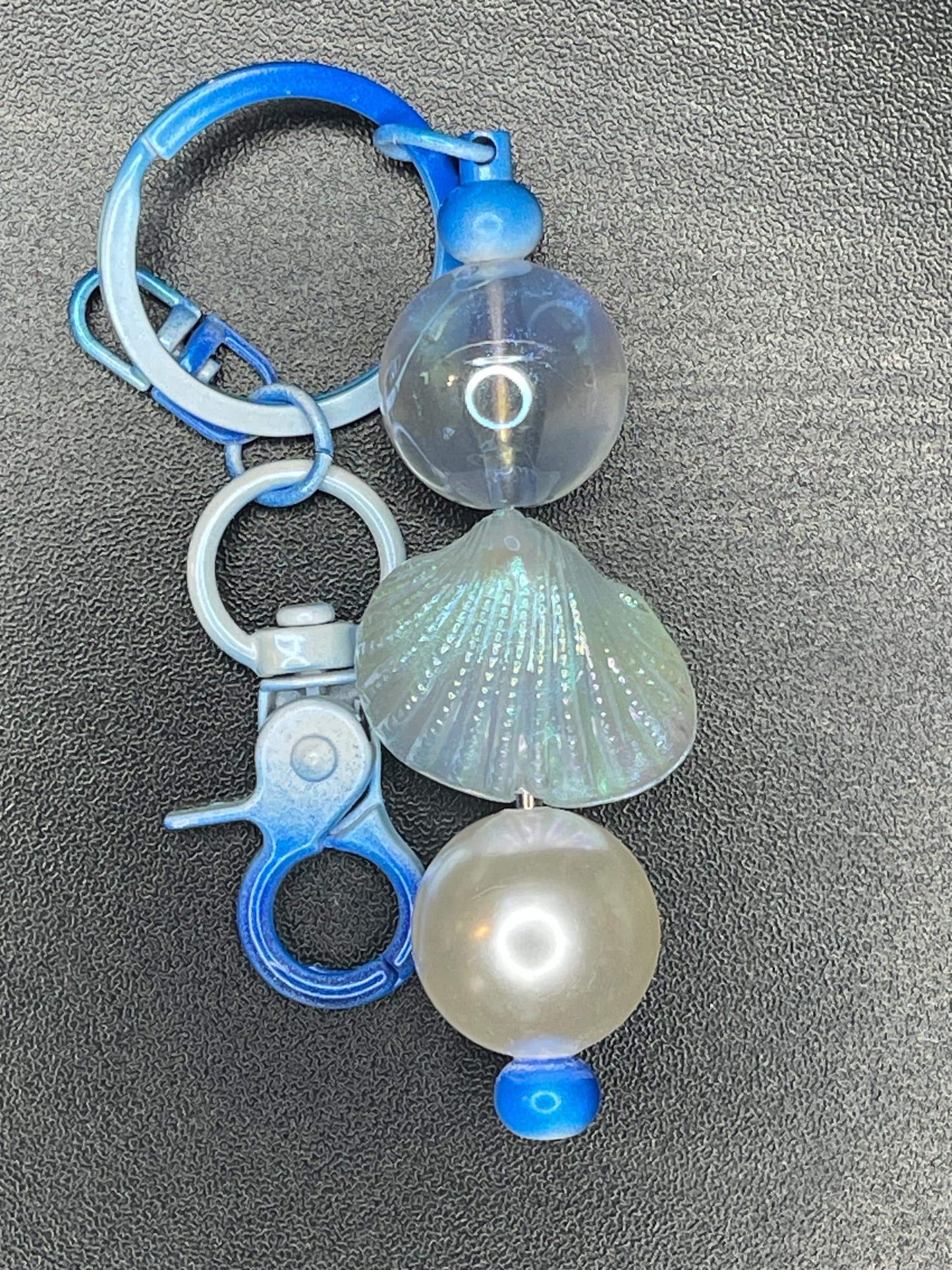 Blue Beaded Keychains