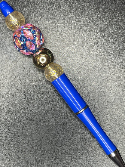 Blue Beaded Pens