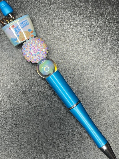 Blue Beaded Pens