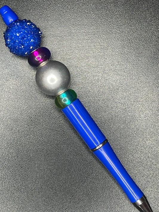 Blue Beaded Pens