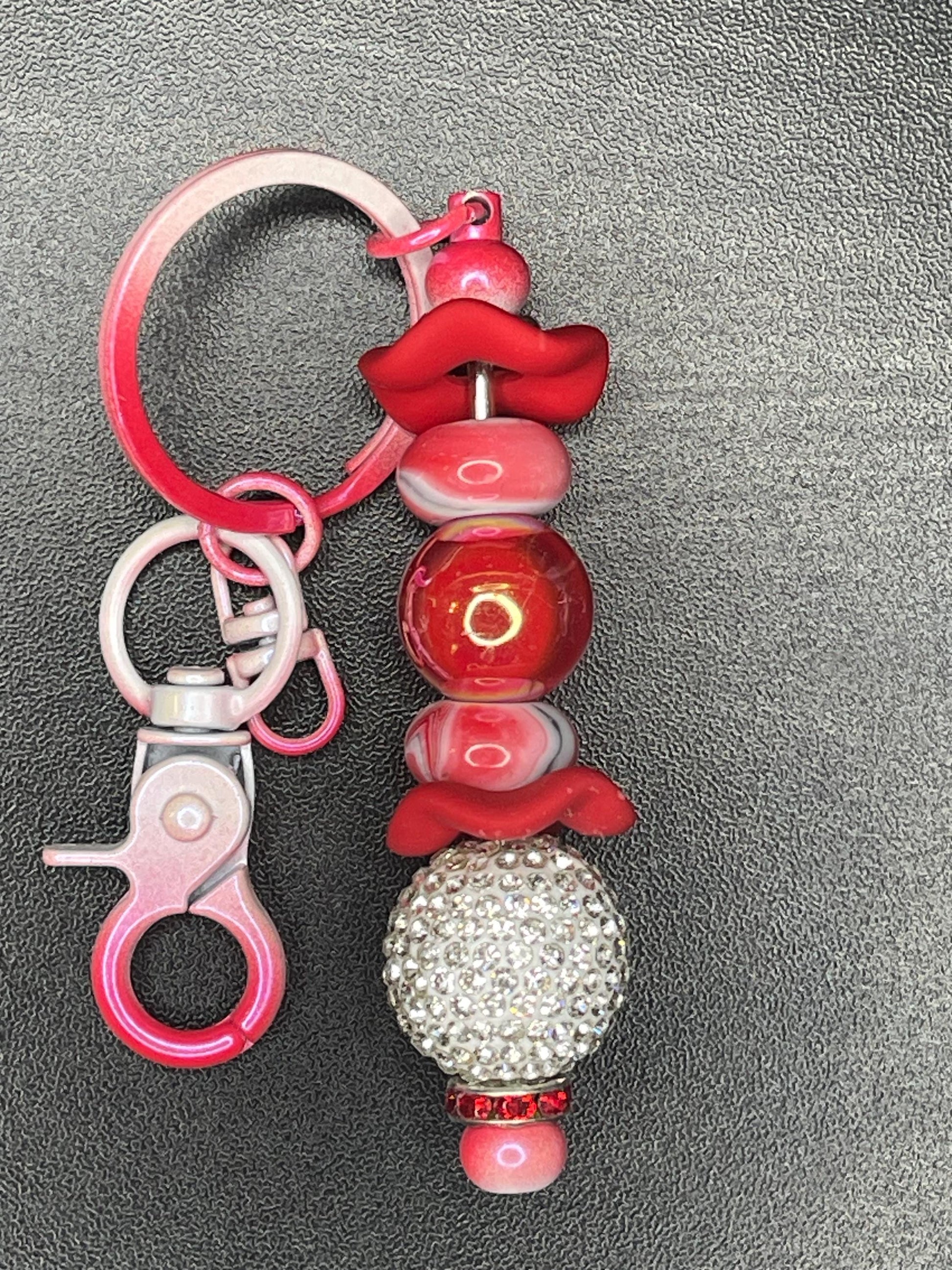 Red Beaded Keychains